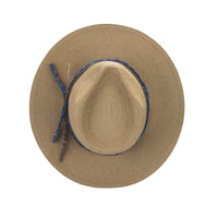 Brittoli PALERMO Paper Braid Straw Fedora - Pecan - OriginalWestern.com