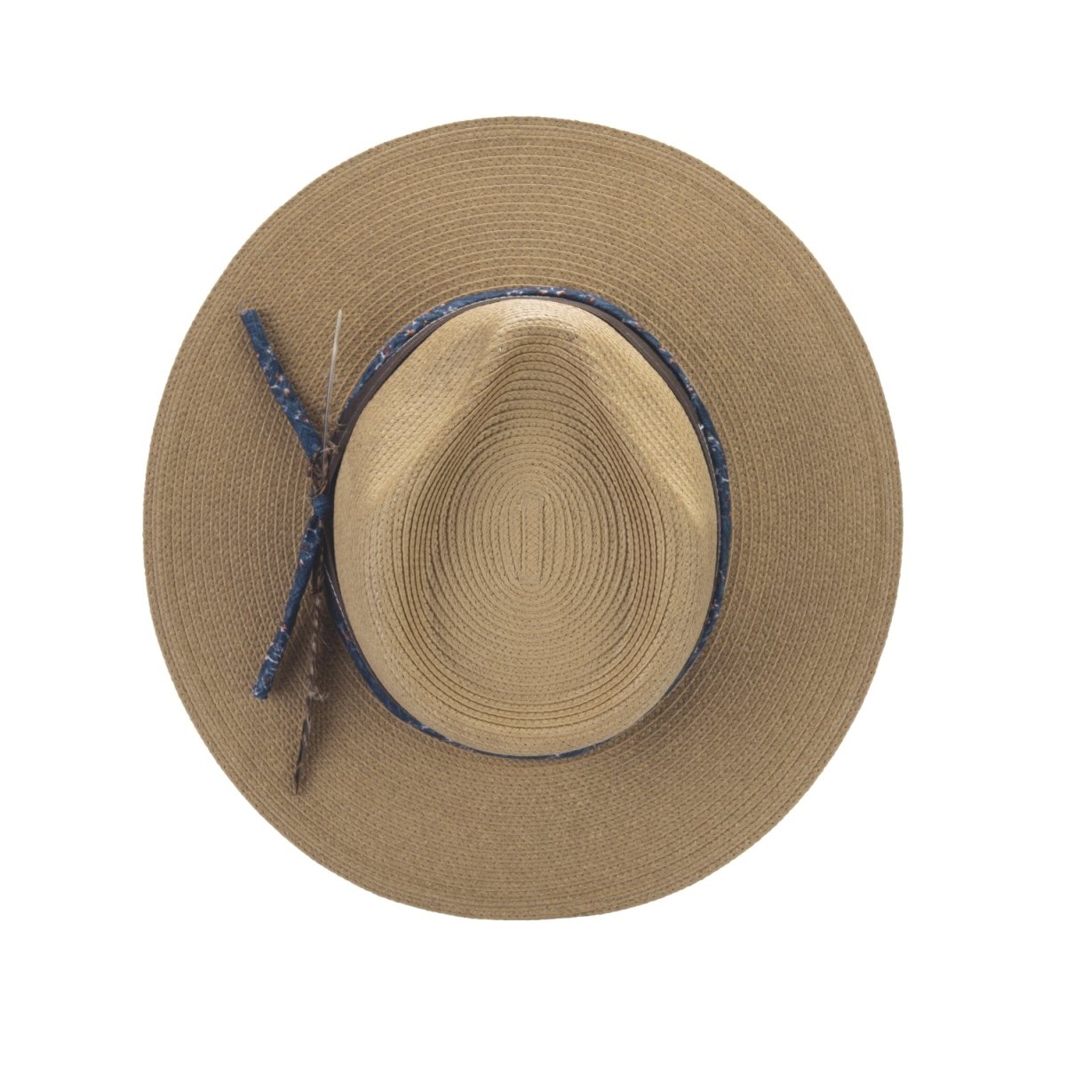 Brittoli PALERMO Paper Braid Straw Fedora - Pecan - OriginalWestern.com