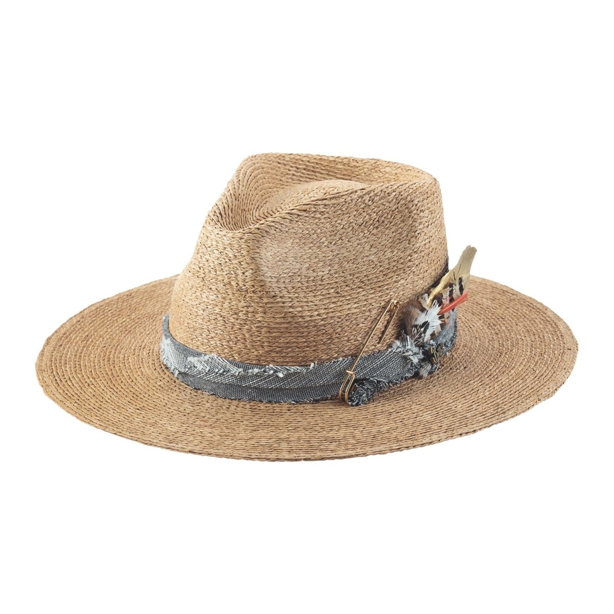 Brittoli PASSION Braided Raffia Straw Fedora - OriginalWestern.com