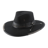 Brittoli RELOADED Premium Wool Felt Fedora Hat - Black - OriginalWestern.com