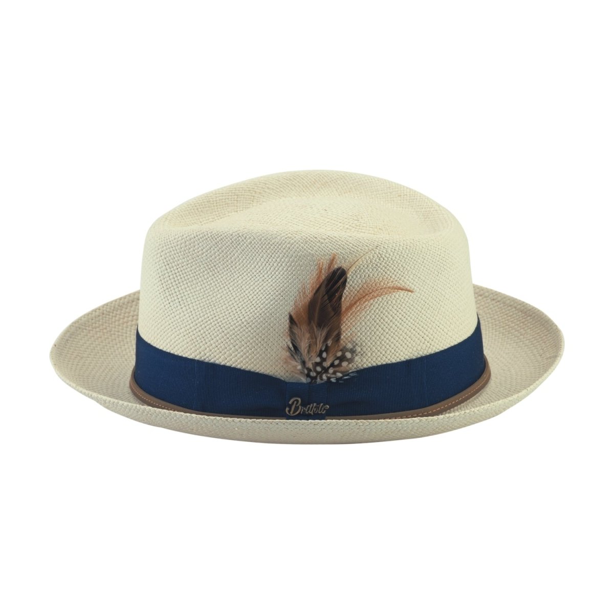 Brittoli VENTURA Genuine Panama Straw Trilby - Natural - OriginalWestern.com