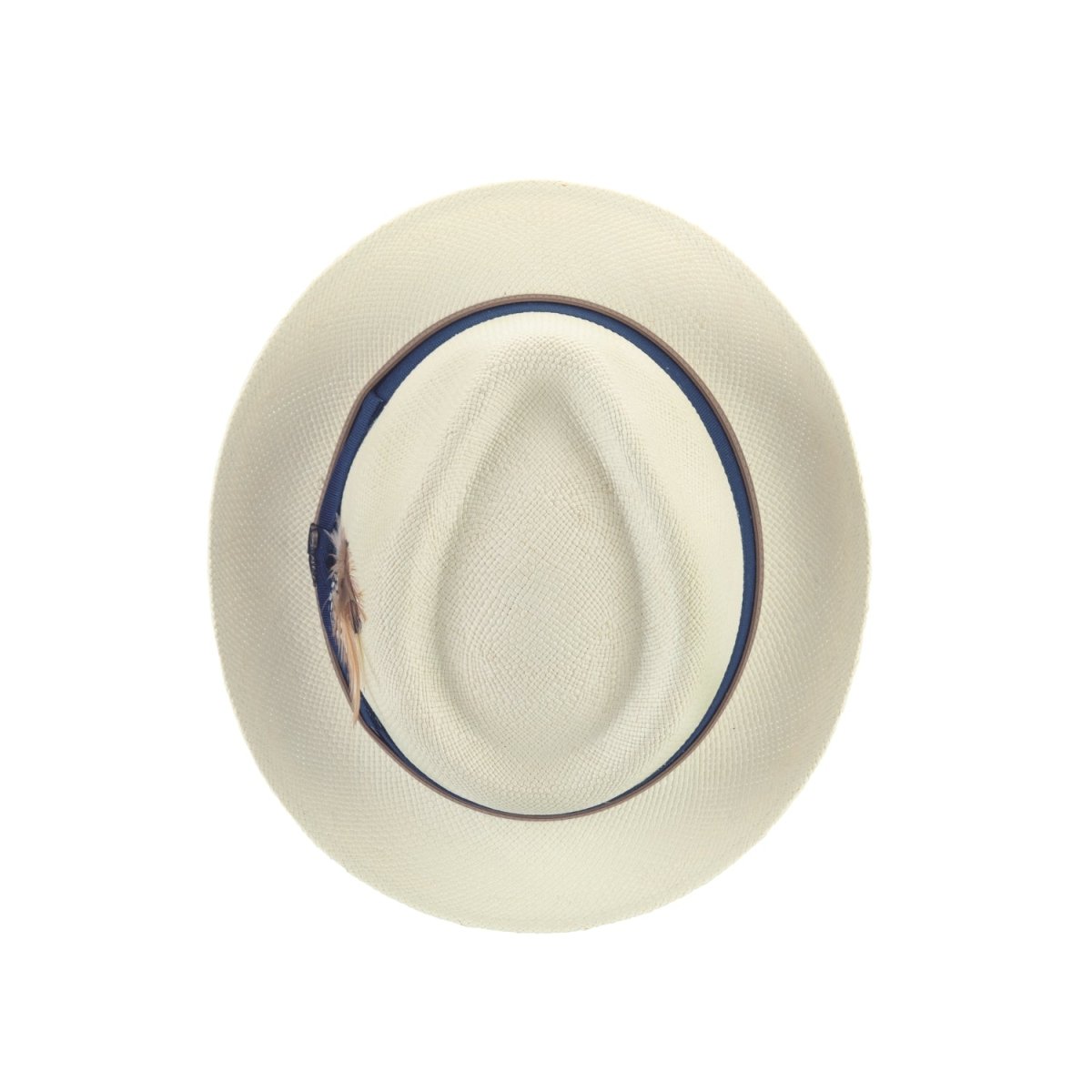 Brittoli VENTURA Genuine Panama Straw Trilby - Natural - OriginalWestern.com