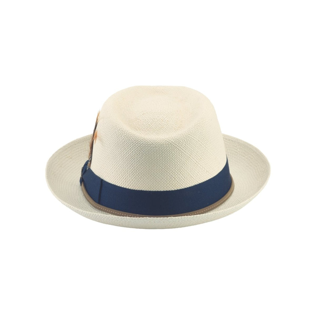 Brittoli VENTURA Genuine Panama Straw Trilby - Natural - OriginalWestern.com