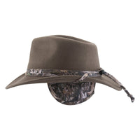 Brittoli WYOMING Premium Wool Felt Outback Hat - Olive - OriginalWestern.com
