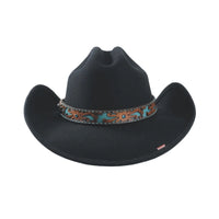 Bulhide ON PURPOSE 8006 Black Premiun Wool Cowboy Hat 3 7/8" Brim Fashin Felt - OriginalWestern.com