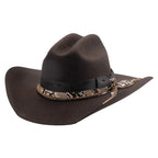 Bulhide TEXAS HOLD"EM Dark Brown Premium Wool Cowboy Hat 4 1/8" Brim Felt - OriginalWestern.com