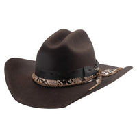 Bulhide TEXAS HOLD"EM Dark Brown Premium Wool Cowboy Hat 4 1/8" Brim Felt - OriginalWestern.com