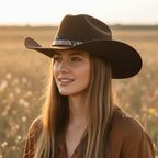 Bulhide TEXAS HOLD"EM Dark Brown Premium Wool Cowboy Hat 4 1/8" Brim Felt - OriginalWestern.com