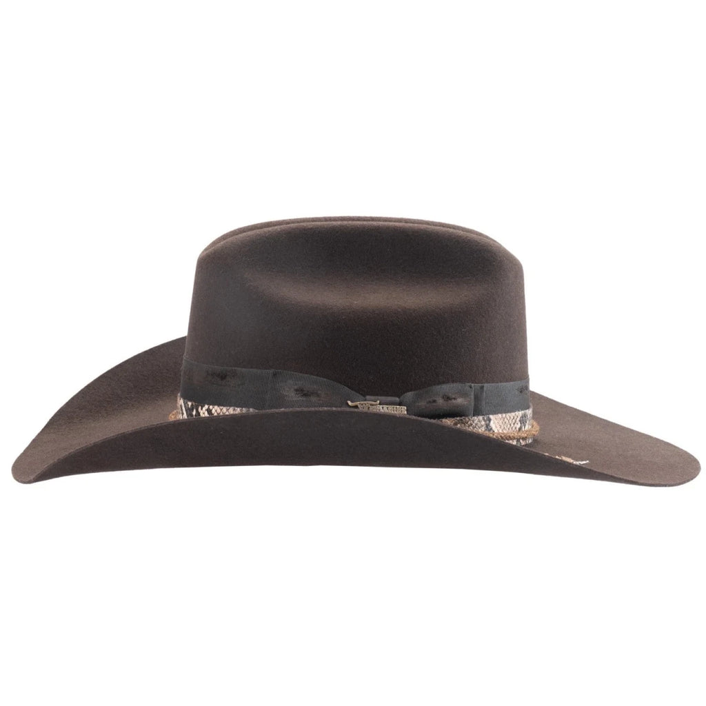 Bulhide TEXAS HOLD"EM Dark Brown Premium Wool Cowboy Hat 4 1/8" Brim Felt - OriginalWestern.com