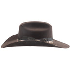 Bulhide TEXAS HOLD"EM Dark Brown Premium Wool Cowboy Hat 4 1/8" Brim Felt - OriginalWestern.com