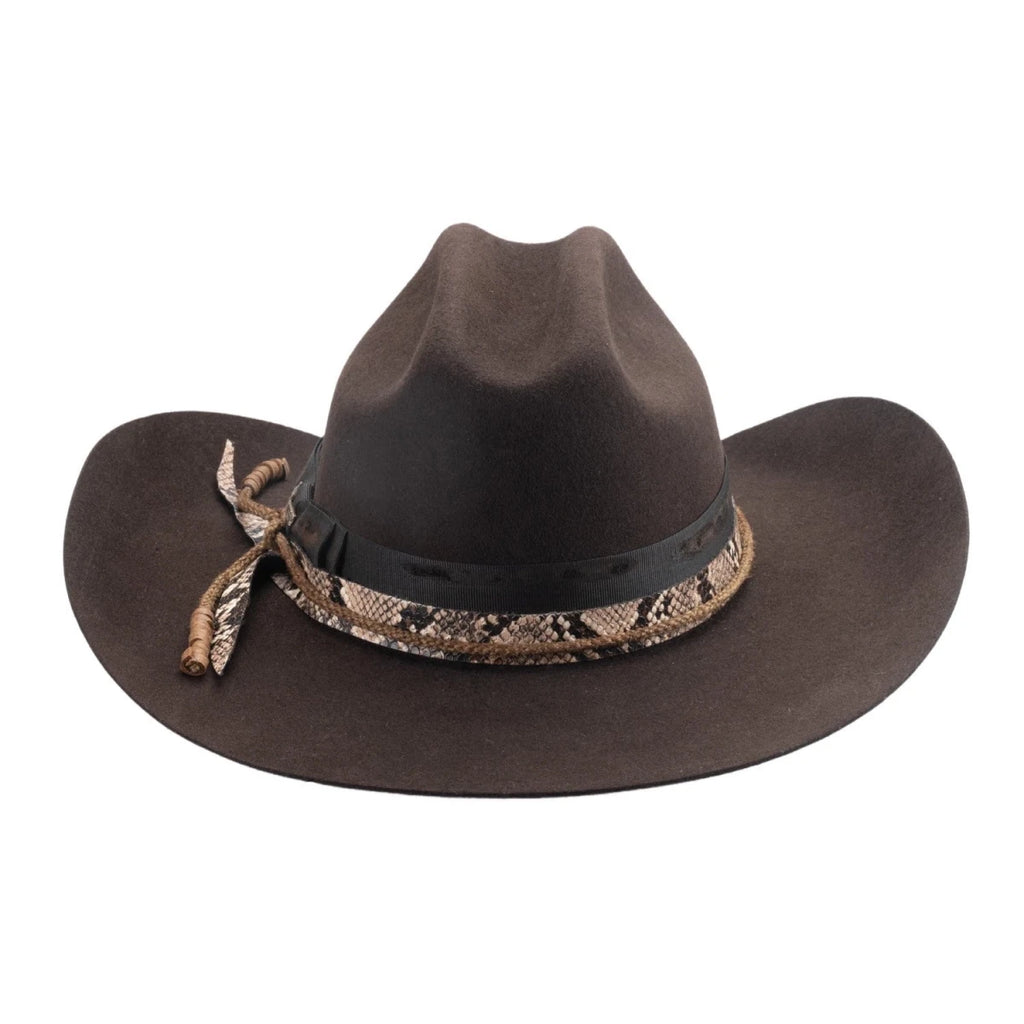 Bulhide TEXAS HOLD"EM Dark Brown Premium Wool Cowboy Hat 4 1/8" Brim Felt - OriginalWestern.com