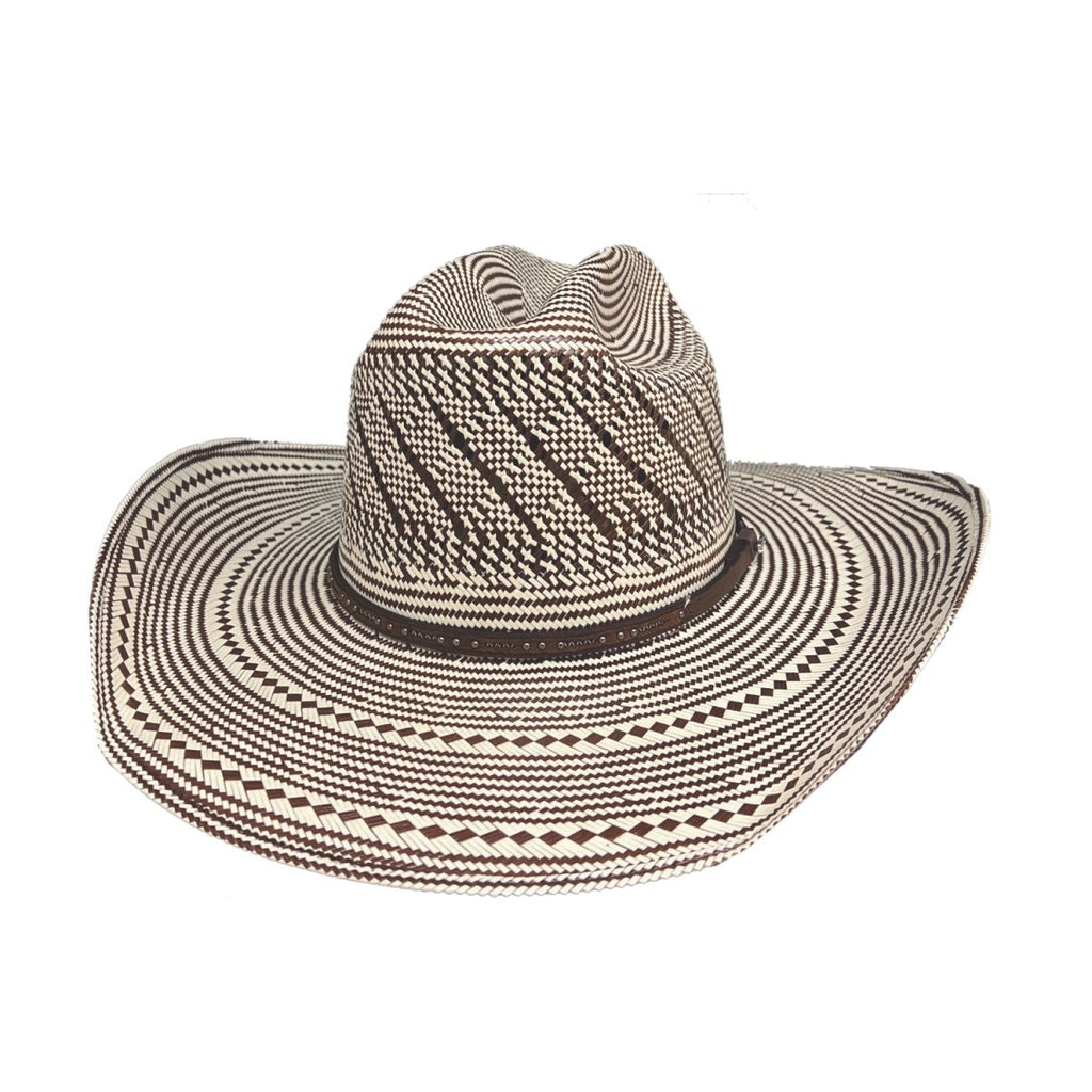 Bullhide ABOVE BOARD 100X Genuine Shantung Panama Cowboy Straw Hat - Ivory/Chocolate - OriginalWestern.com