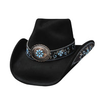 Bullhide ALL FOR GOOD Black Blue Western Cowboy Hat Premium Wool 3 3/4" Brim - OriginalWestern.com