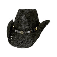 Bullhide ALL SUMMER LONG Toyo Straw Cowboy Hat - Black - OriginalWestern.com