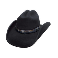 Bullhide BITING THE DUST Black Wool Felt Cowboy Hat 3 7/8" Brim Western - OriginalWestern.com