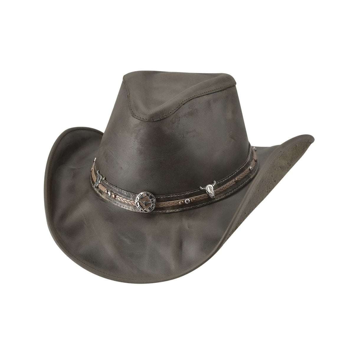 Bullhide BLAZING A TRAIL Leather Cowboy Hat - Brown - OriginalWestern.com