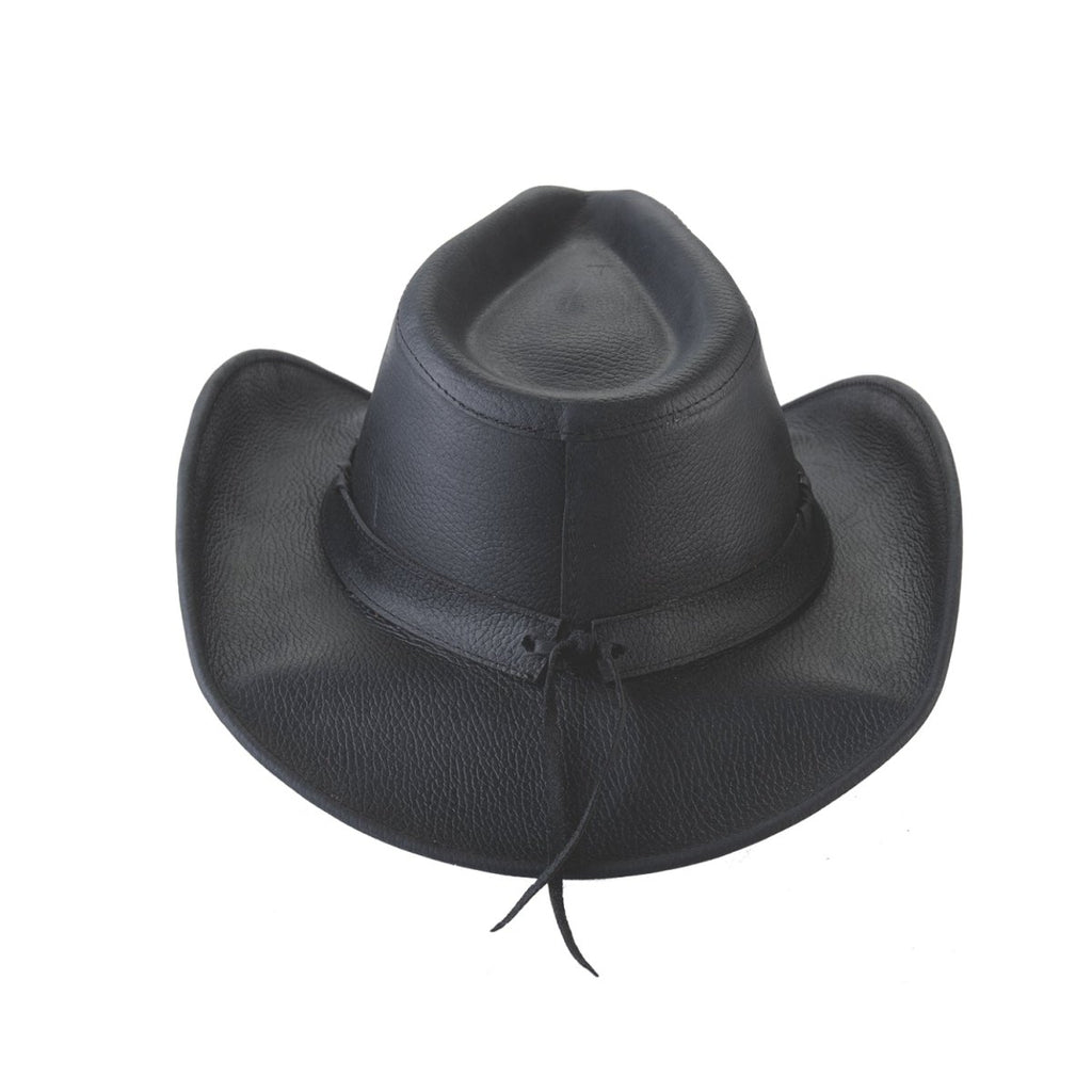 Bullhide BRISCOE Top Grain Leather Cowboy Hat - Black - OriginalWestern.com