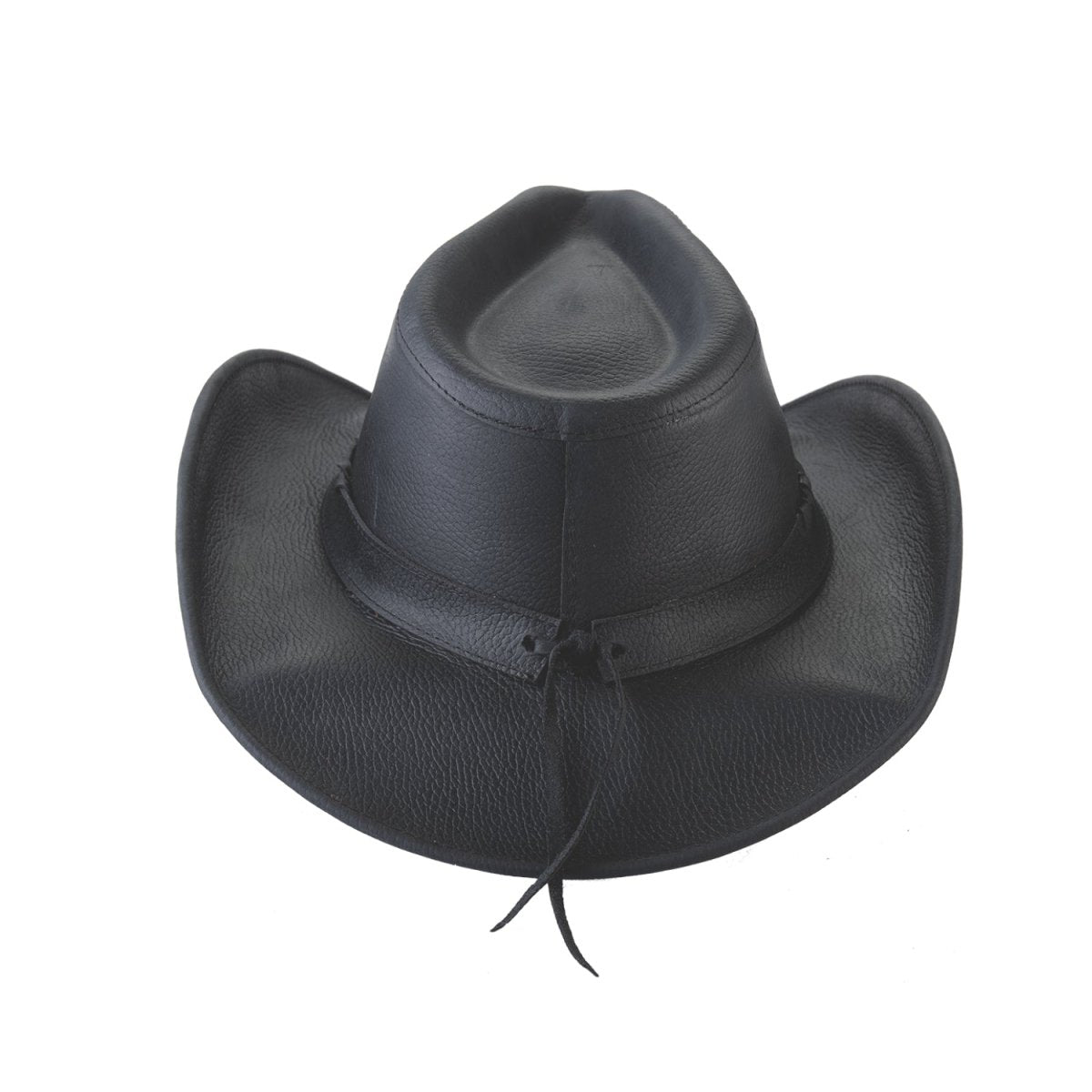 Bullhide BRISCOE Top Grain Leather Cowboy Hat - Black - OriginalWestern.com