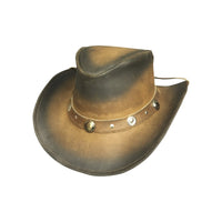 Bullhide BUNKER HILL Leather Cowboy Hat - Black/Tan - OriginalWestern.com