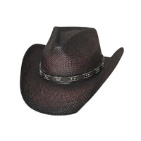 Bullhide BURNIN' DOWN Raffia Cowboy Straw Hat - Wine - OriginalWestern.com