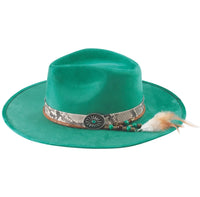 Bullhide CHOICES Turquoise Faux Felt Cowboy Hat 3 1/2" Brim Men’s Western - OriginalWestern.com