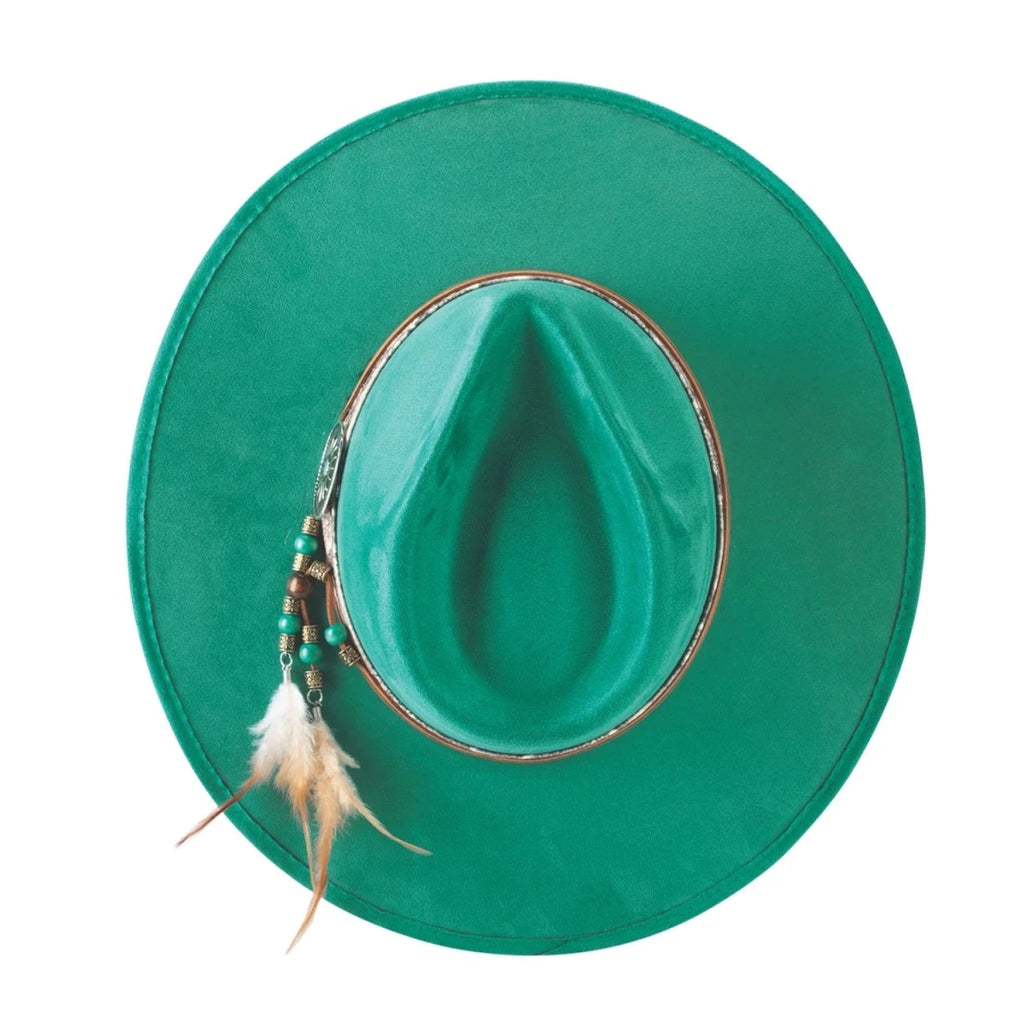 Bullhide CHOICES Turquoise Faux Felt Cowboy Hat 3 1/2" Brim Men’s Western - OriginalWestern.com