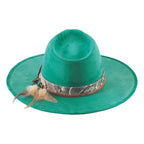 Bullhide CHOICES Turquoise Faux Felt Cowboy Hat 3 1/2" Brim Men’s Western - OriginalWestern.com