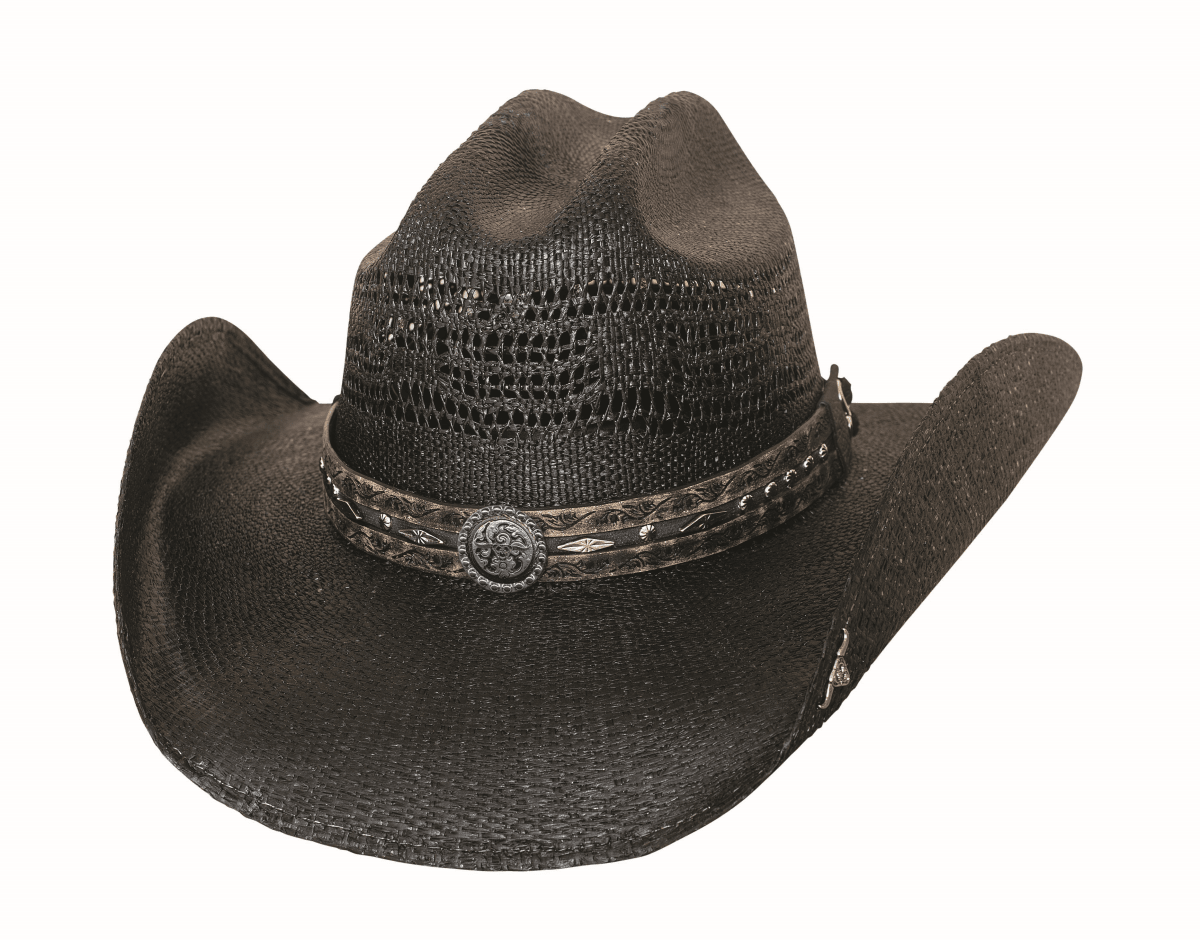 Bullhide CORRAL DUST Bangora Cowboy Straw Hat - Black - OriginalWestern.com