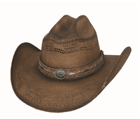 Bullhide CORRAL DUST Bangora Cowboy Straw Hat - Pecan - OriginalWestern.com