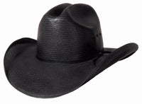 Bullhide COUNTRY COUNTDOWN Shantung Panama Cowboy Straw Hat - Black - OriginalWestern.com