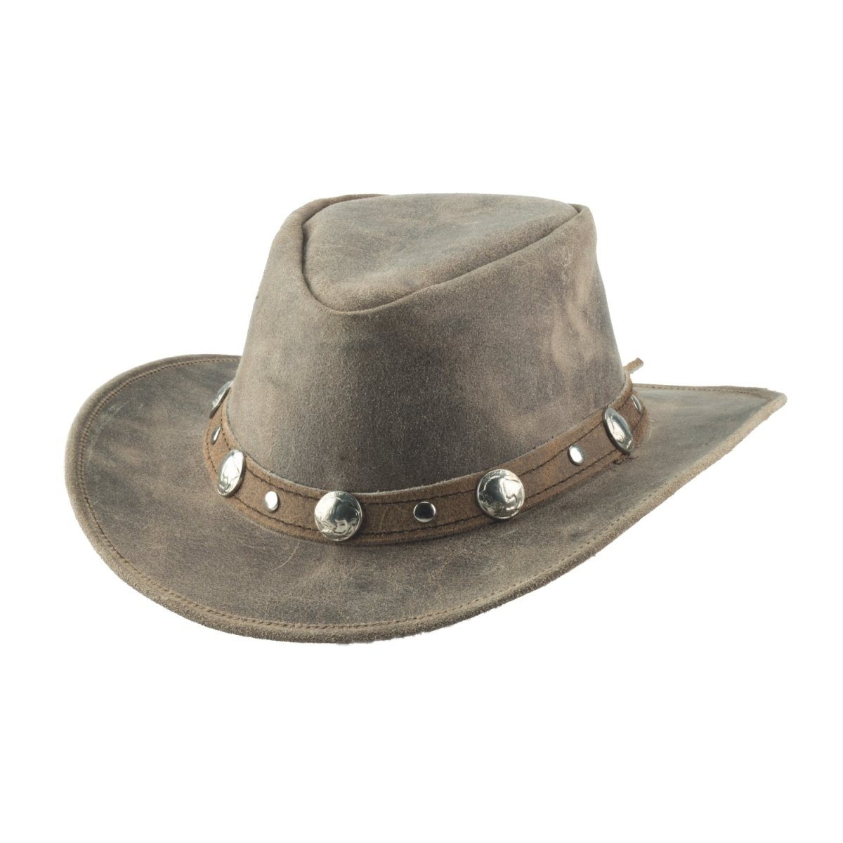 Bullhide CRACKLED Leather Cowboy Hat - Gray - OriginalWestern.com