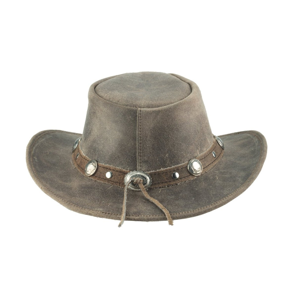 Bullhide CRACKLED Leather Cowboy Hat - Gray - OriginalWestern.com