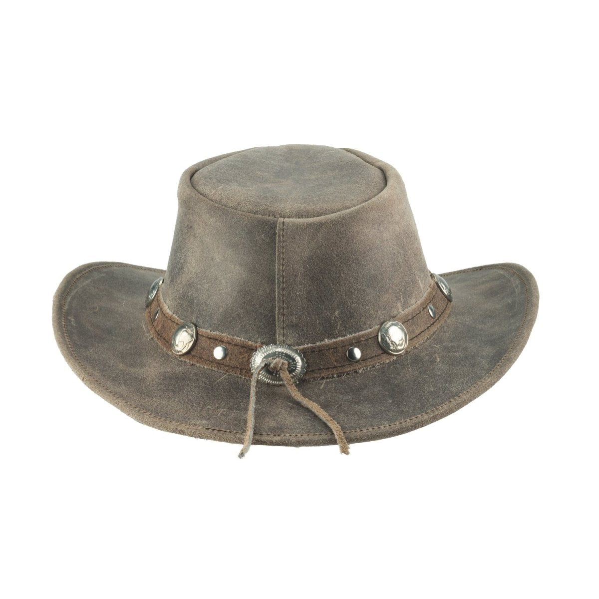Bullhide CRACKLED Leather Cowboy Hat - Gray - OriginalWestern.com