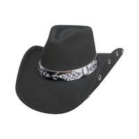 Bullhide Crazy Horse Cowboy Hat Black Wool Western 3 3/4" Brim S–XL - OriginalWestern.com