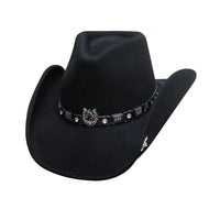 Bullhide DARK HORSE Black Wool Felt Cowboy Hat 3 3/4" Brim Men’s Western - OriginalWestern.com
