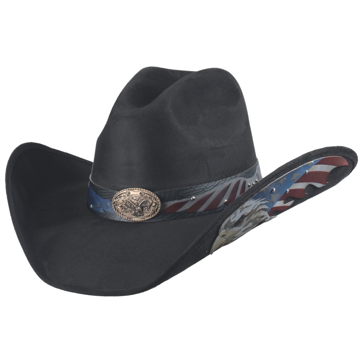 Bullhide EAGLE POINT Faux Felt Cowboy Hat - Black - OriginalWestern.com