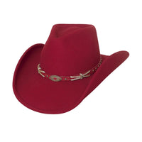 Bullhide EMOTIONALLY CHARGED Red Wool Felt Cowboy Hat 3 3/4" Brim Western - OriginalWestern.com