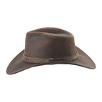 Bullhide FORSYTH Top Grain Leather Cowboy Hat - Chocolate Distressed - OriginalWestern.com