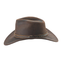 Bullhide FORSYTH Top Grain Leather Cowboy Hat - Chocolate Distressed - OriginalWestern.com