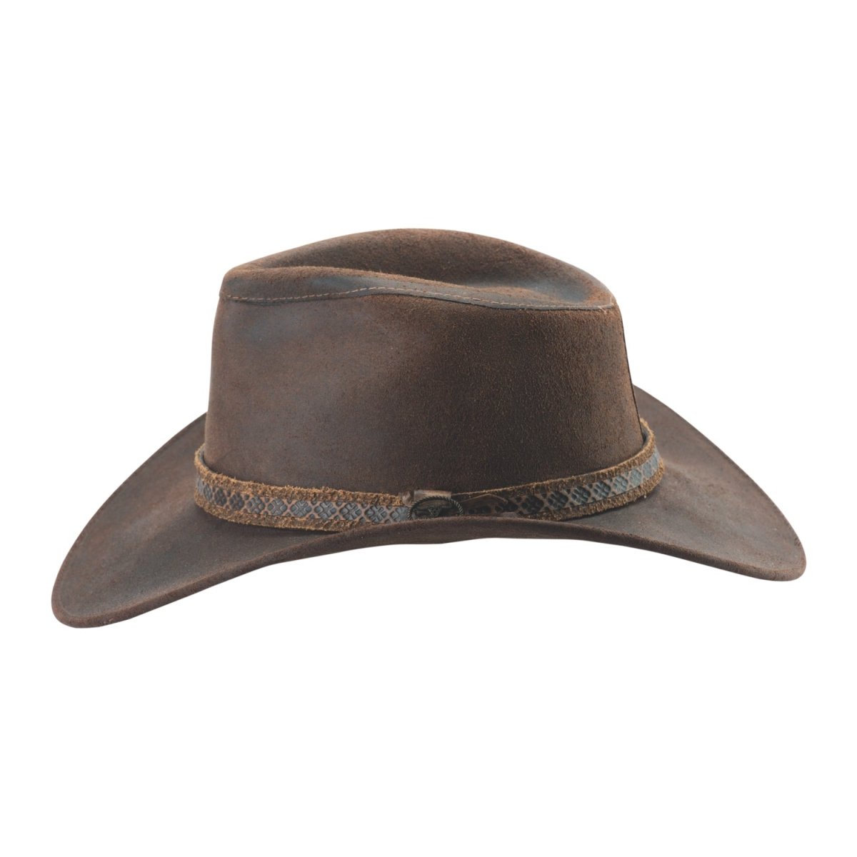 Bullhide FORSYTH Top Grain Leather Cowboy Hat - Chocolate Distressed - OriginalWestern.com