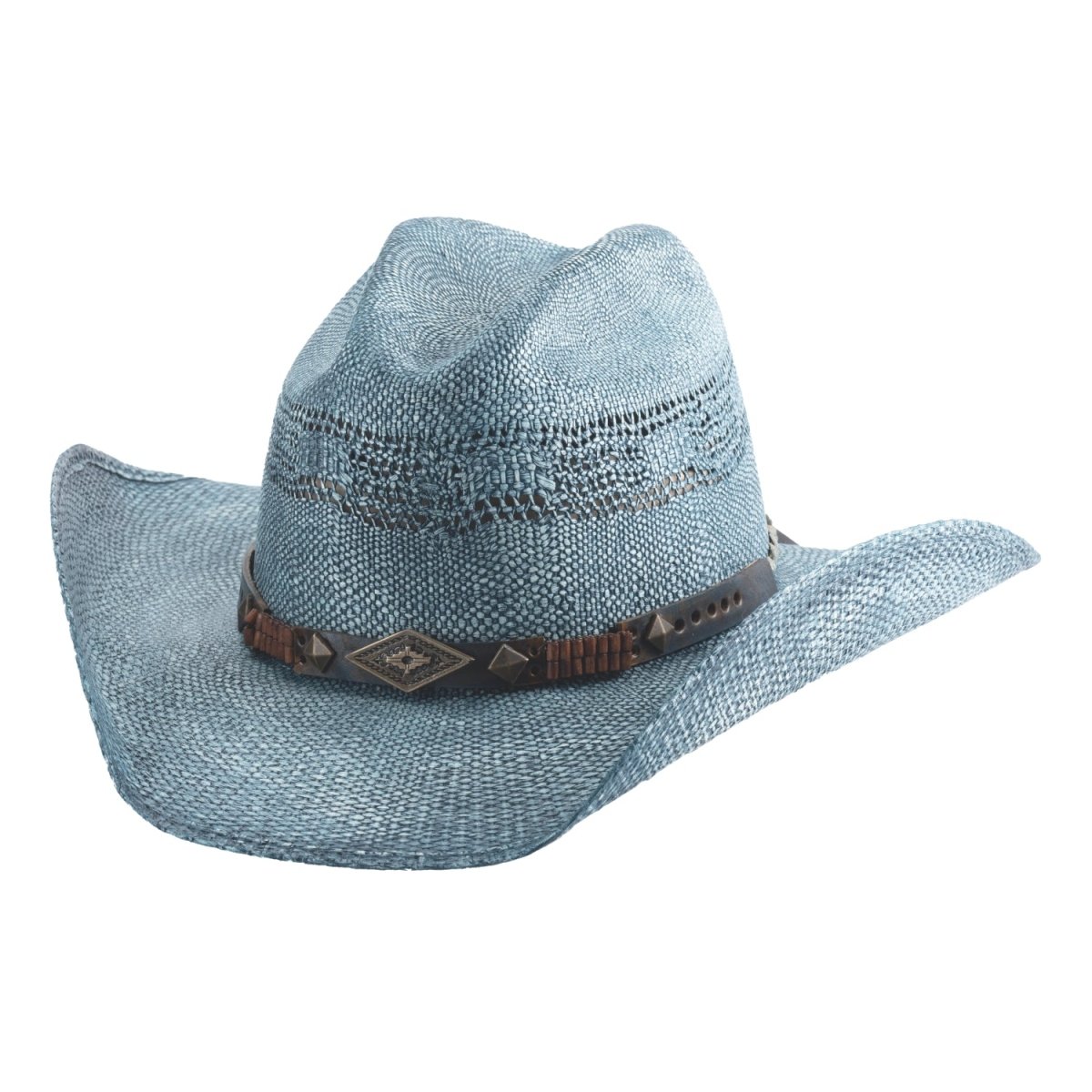 Bullhide FULL SPEED Bangora Cowboy Straw Hat - Blue - OriginalWestern.com