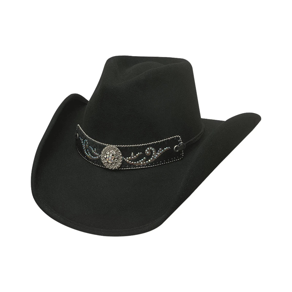 Bullhide HANGIN’ OUT Black Wool Felt Cowboy Hat 3 3/4" Brim Men’s Western - OriginalWestern.com
