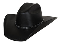 Bullhide HANK IT 50X Genuine Shantung Panama Cowboy Straw Hat - Black - OriginalWestern.com
