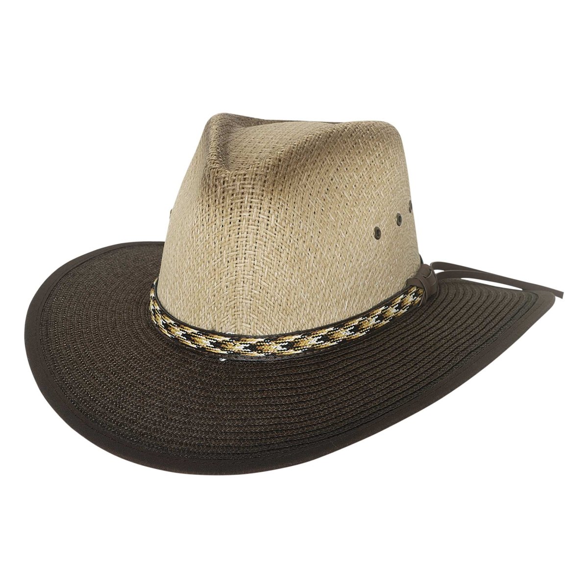 Bullhide HAPPY VALLEY California Cowboy Straw Hat - Brown/Natural - OriginalWestern.com