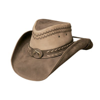 Bullhide HIDEOUT Top Grain Leather Cowboy Hat - Brown/Camel - OriginalWestern.com