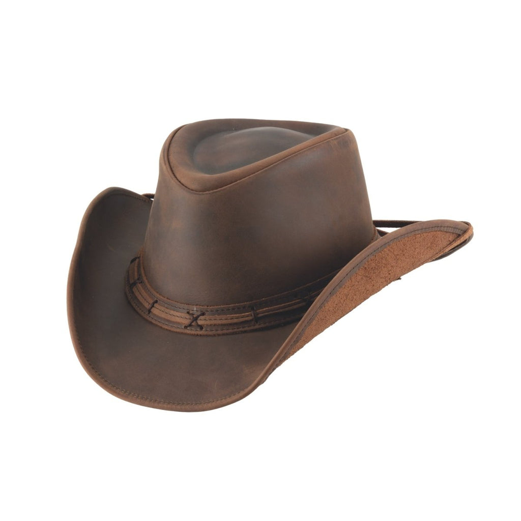 Bullhide HORSHAM Top Grain Leather Cowboy Hat - Brown - OriginalWestern.com