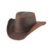 Bullhide HORSHAM Top Grain Leather Cowboy Hat - Brown - OriginalWestern.com