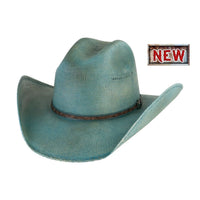 Bullhide I GOT TIME Bangora Cowboy Straw Hat - Turquoise - OriginalWestern.com