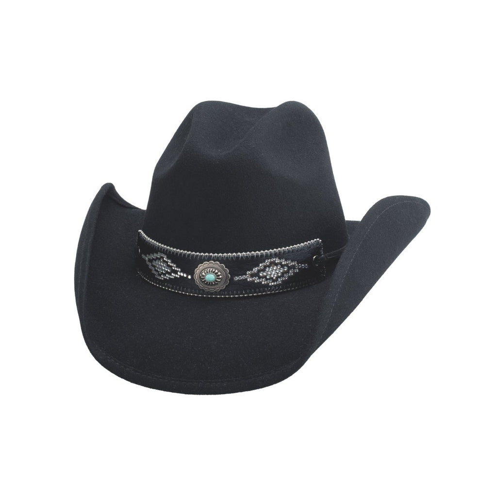 Bullhide JOLENE Premium Wool Felt Cowboy Hat - Black - OriginalWestern.com