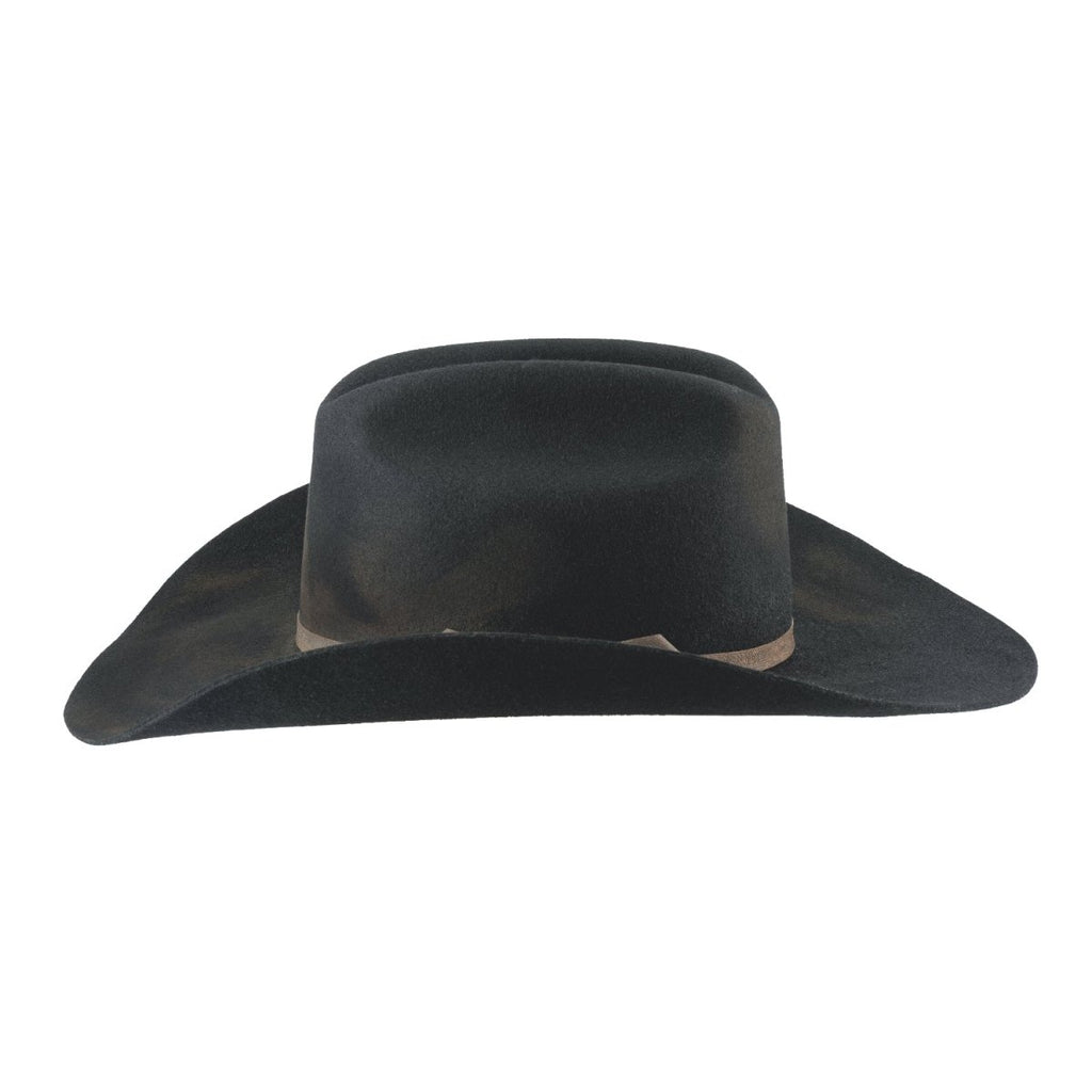 Bullhide KAYCE 4X Premium Wool Felt Cowboy Hat - Black Distressed - OriginalWestern.com